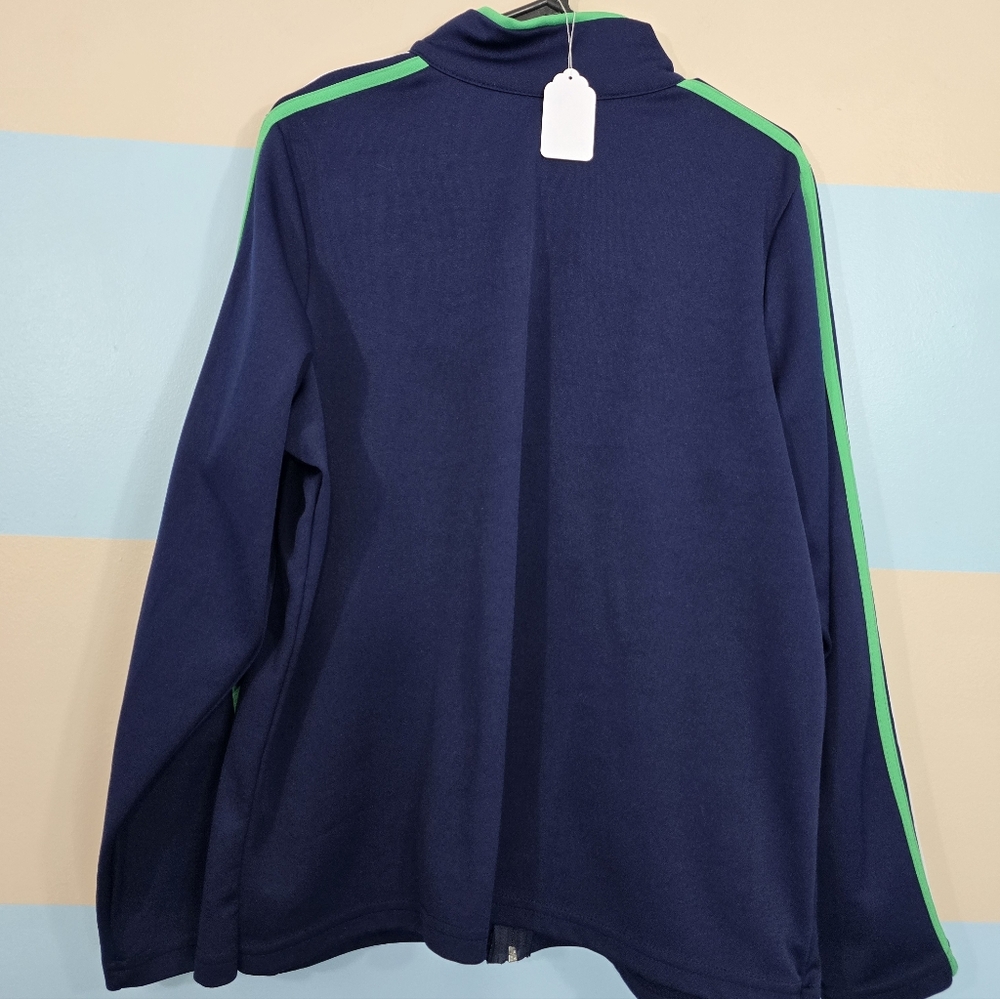 Venezia Women's Athletic Jacket in Navy and Green - Picture 5 of 6